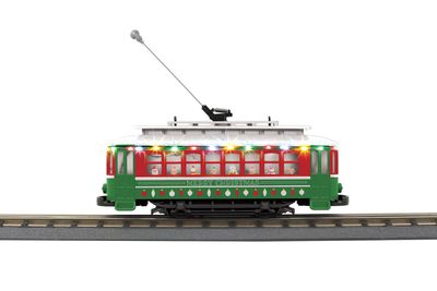30-5266 - O Gauge RailKing Christmas Bump-n-Go Trolley With LED Lights