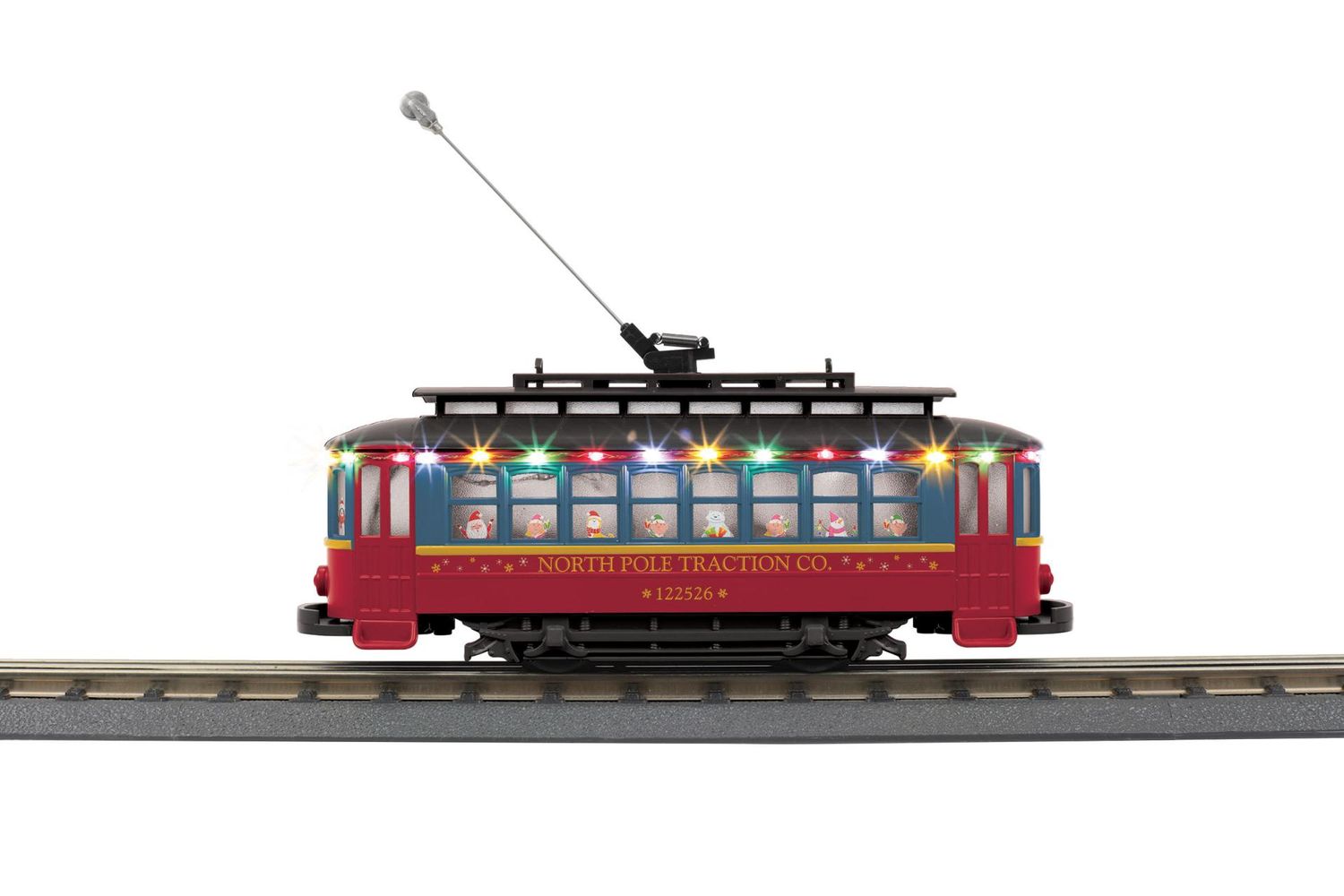 30-5268 - O Gauge RailKing North Pole Bump-n-Go Trolley With LED Lights