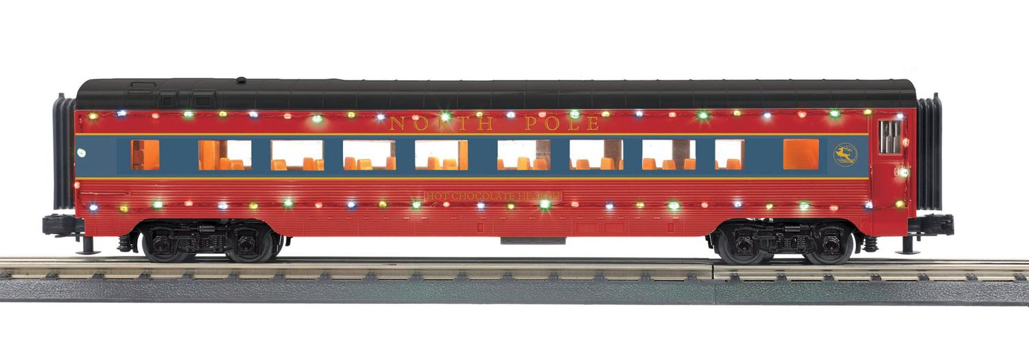 30-68312 - O Gauge RailKing North Pole 60’ Streamlined Coach Car w/LED Lights