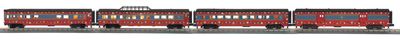 30-68310 - O Gauge RailKing North Pole 4-Car 60’ Streamlined Passenger Set w/LED Lights