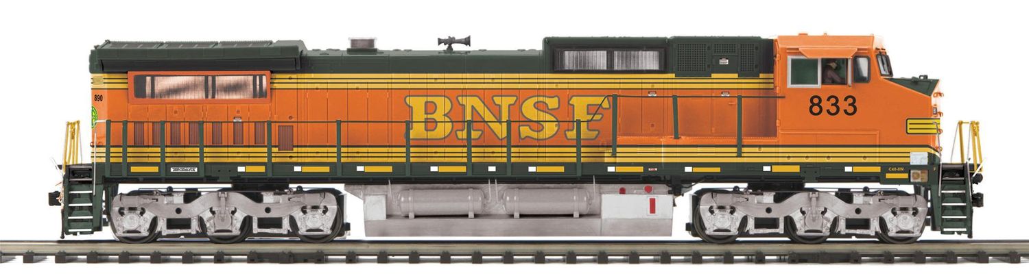 20-21974-1 - BNSF O Scale Premier Dash-8 Diesel Engine w/Proto-Sound 3.0 (Hi-Rail Wheels)