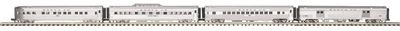 20-64242 - Santa Fe O Scale Premier 4-Car 70’ Streamlined Passenger Set (Ribbed Sided)