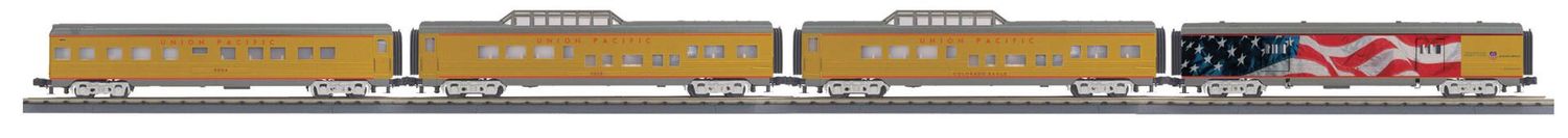 30-68314 - O Gauge RailKing Union Pacific 4-Car 60’ Streamlined Passenger Set