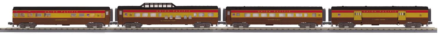 30-68322 - O Gauge RailKing Union Pacific 4-Car 60’ Streamlined Passenger Set