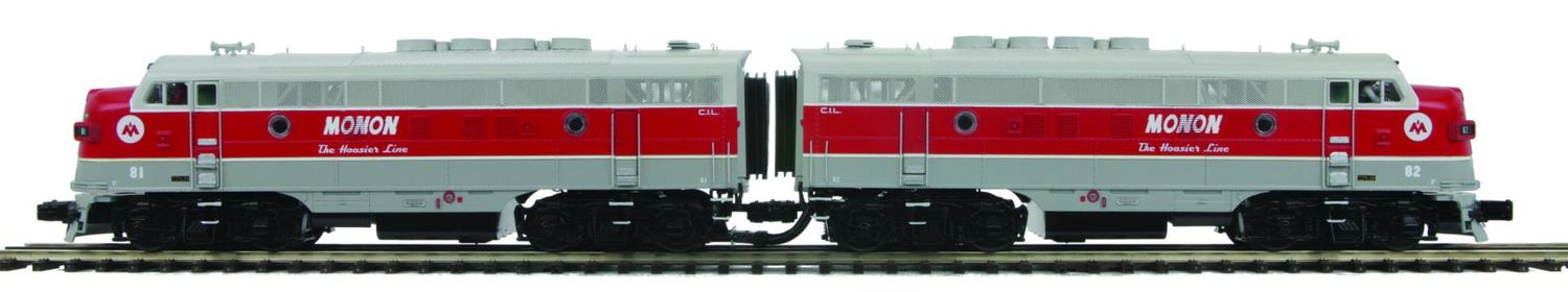 20-20436-1 - Monon O Scale Premier F-3 AA Diesel Set With Proto-Sound 3.0 (Hi-Rail Wheels)