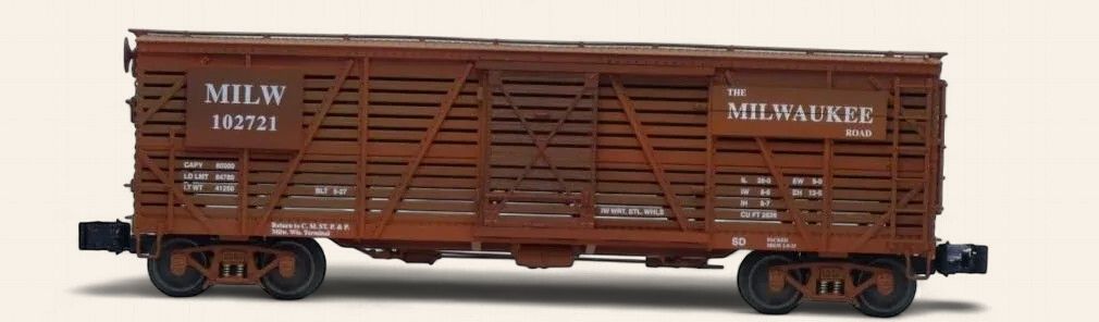 6-52458 - Milwaukee Road 40 Ton Stock Car #102721