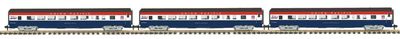 20-65043 - G Gauge RailKing One Gauge Semiquincentennial 3-Car Streamlined Passenger Car Set (Smooth)