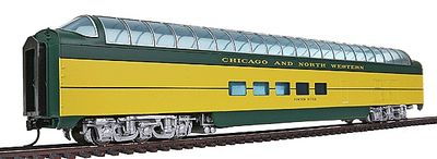 932-6881 - Pullman-Standard Super Dome - Ready to Run -- Chicago &amp; North Western(TM) Powder River (yellow, green)