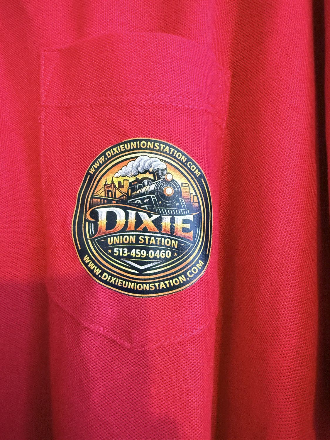 Dress Shirt With Pocket, Color: RED, Size: XXL