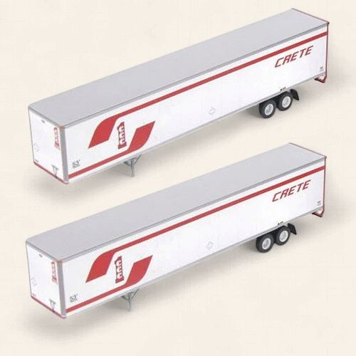 28414 - Athearn  HO Scale RTR Crete 53' Wabash Duraplate Trailers (2)