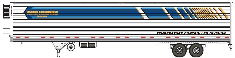 28457 - Athearn - HO Scale - 53' Utility Reefer Trailer - Werner Enterprises (2 Pack)