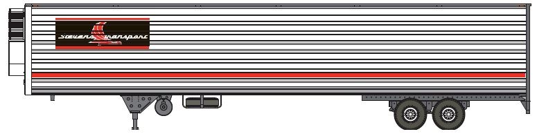 28456 - Athearn - HO Scale - 53' Utility Reefer Trailer - Stevens Transport (2 Pack)