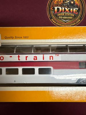 1252 - HO 85' AUTO-TRAIN FULL DOMED PASSENGER CAR