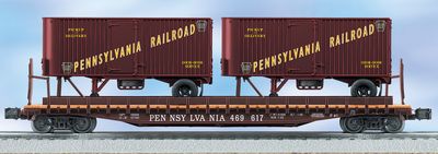 6-17582 - Pennsylvania PS-4 Flatcar with Piggyback Trailers #469617