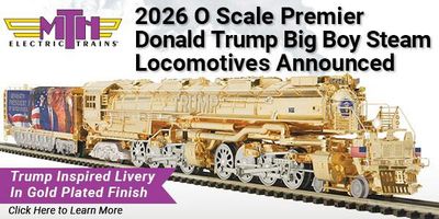 20-30159-1 - O Scale Premier Donald J. Trump 4-8-8-4 Big Boy Steam Engine (Oil Burner) With Proto-Sound 3.0 (Hi-Rail Wheels)