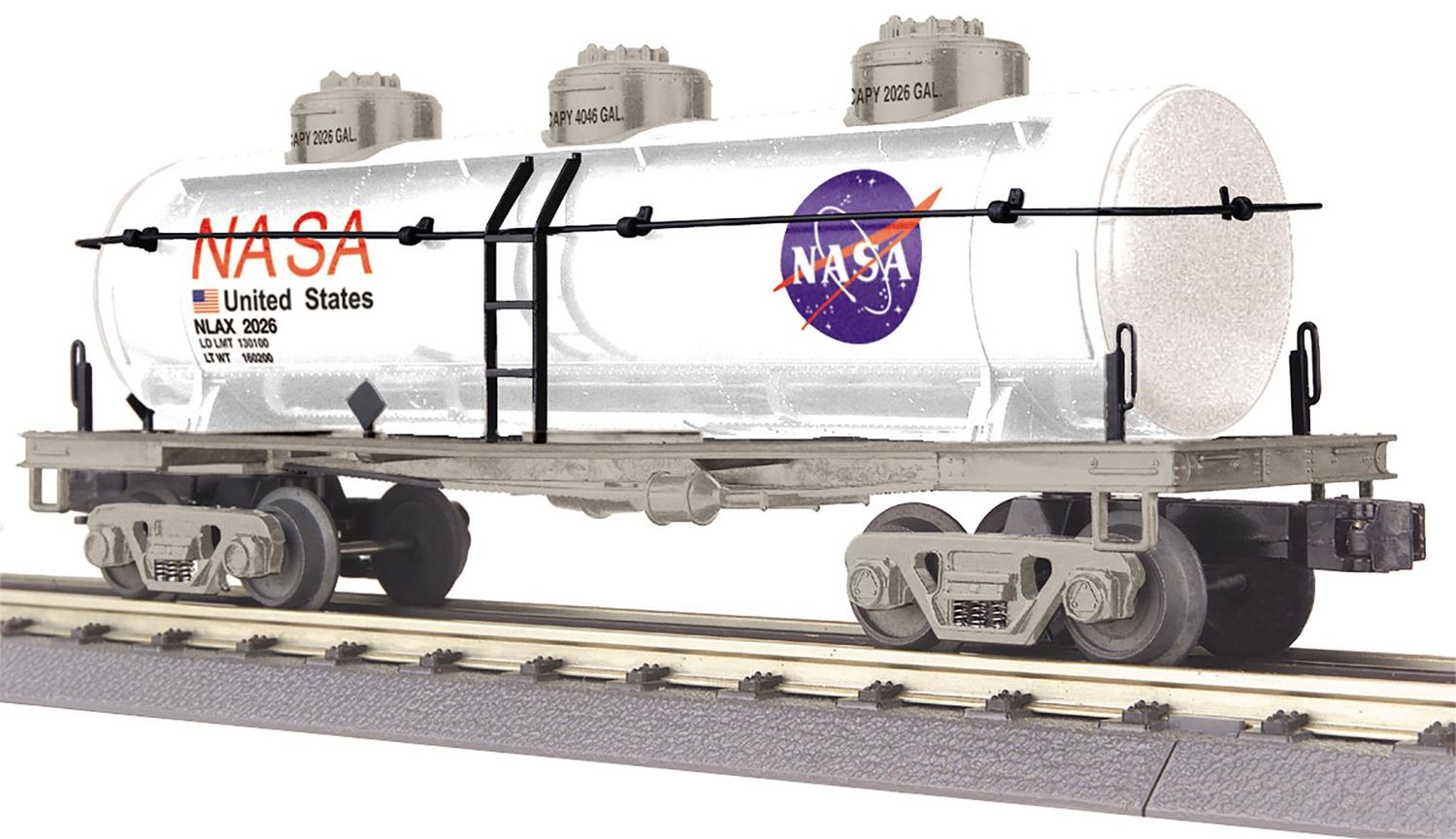 30-73660 - O Gauge RailKing NASA 3-Dome Tank Car