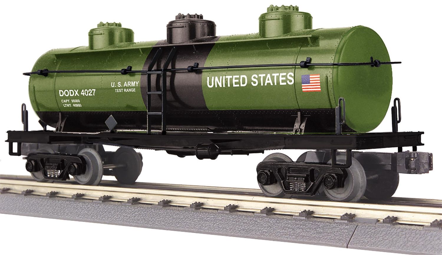 30-73661 - O Gauge RailKing U.S. Army 3-Dome Tank Car