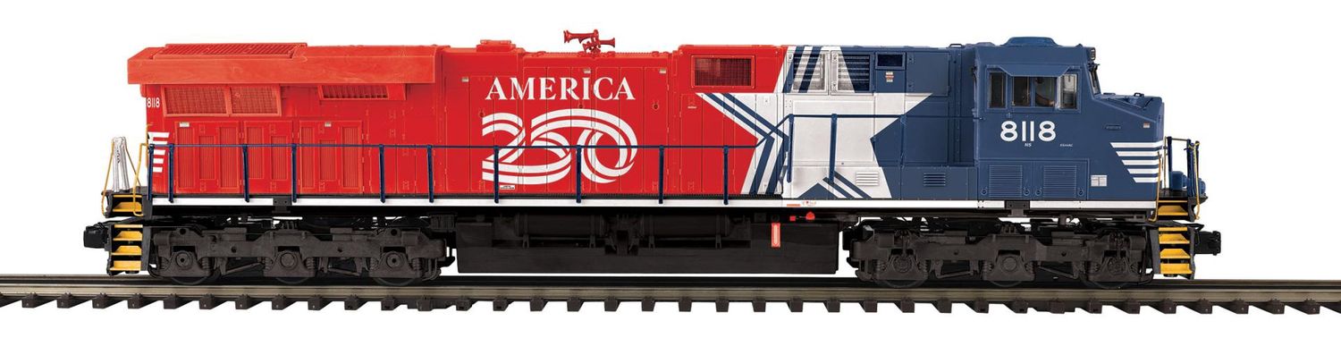 20-22203-1 - "STARS &amp; STRIPES" O Scale Premier Norfolk Southern ES44AC Diesel Engine w/Proto-Sound 3.0 (Hi-Rail Wheels)