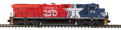 20-22203-1 - "STARS &amp; STRIPES" O Scale Premier Norfolk Southern ES44AC Diesel Engine w/Proto-Sound 3.0 (Hi-Rail Wheels)