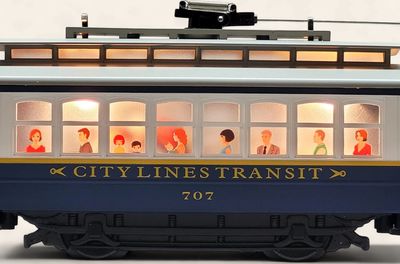30-5257 - O Gauge RailKing City Lines Bump-n-Go Trolley
