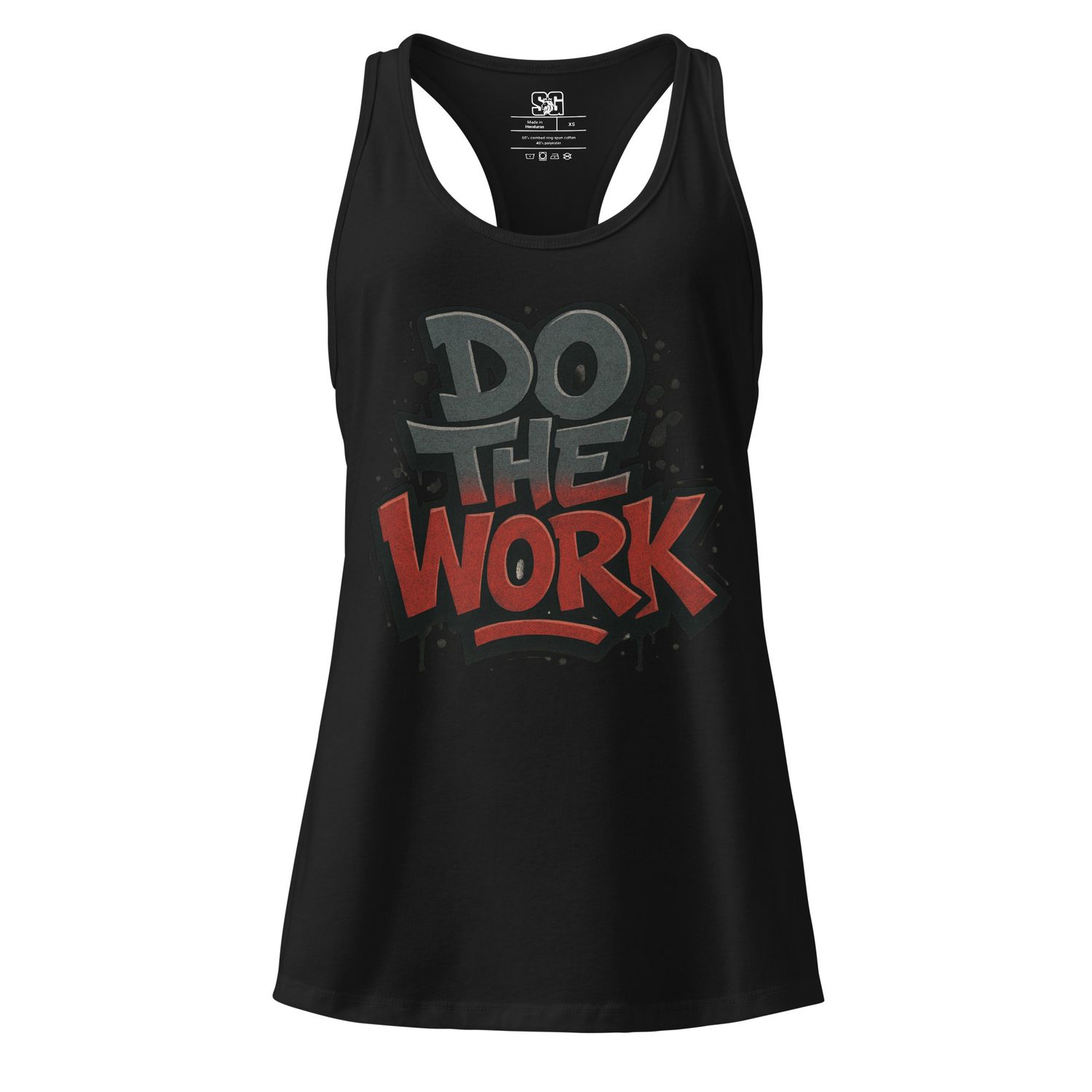 "DTW" Women’s fitted racerback tank top
