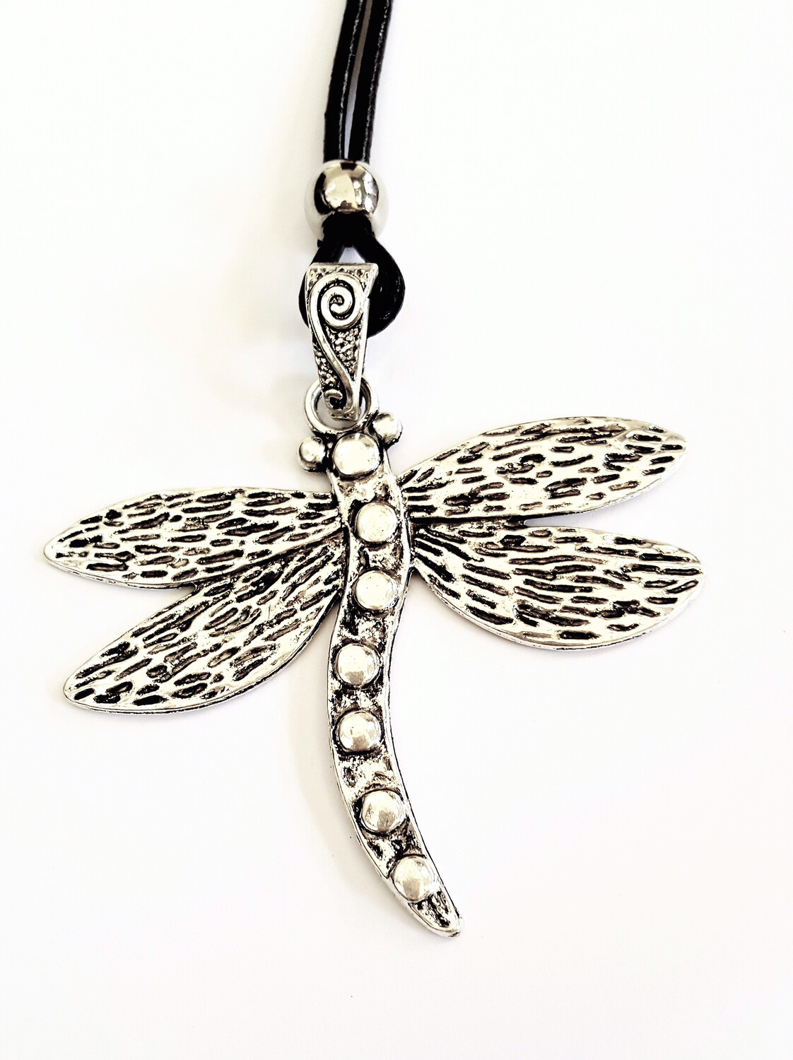 Dragonfly Long Necklace With Dots