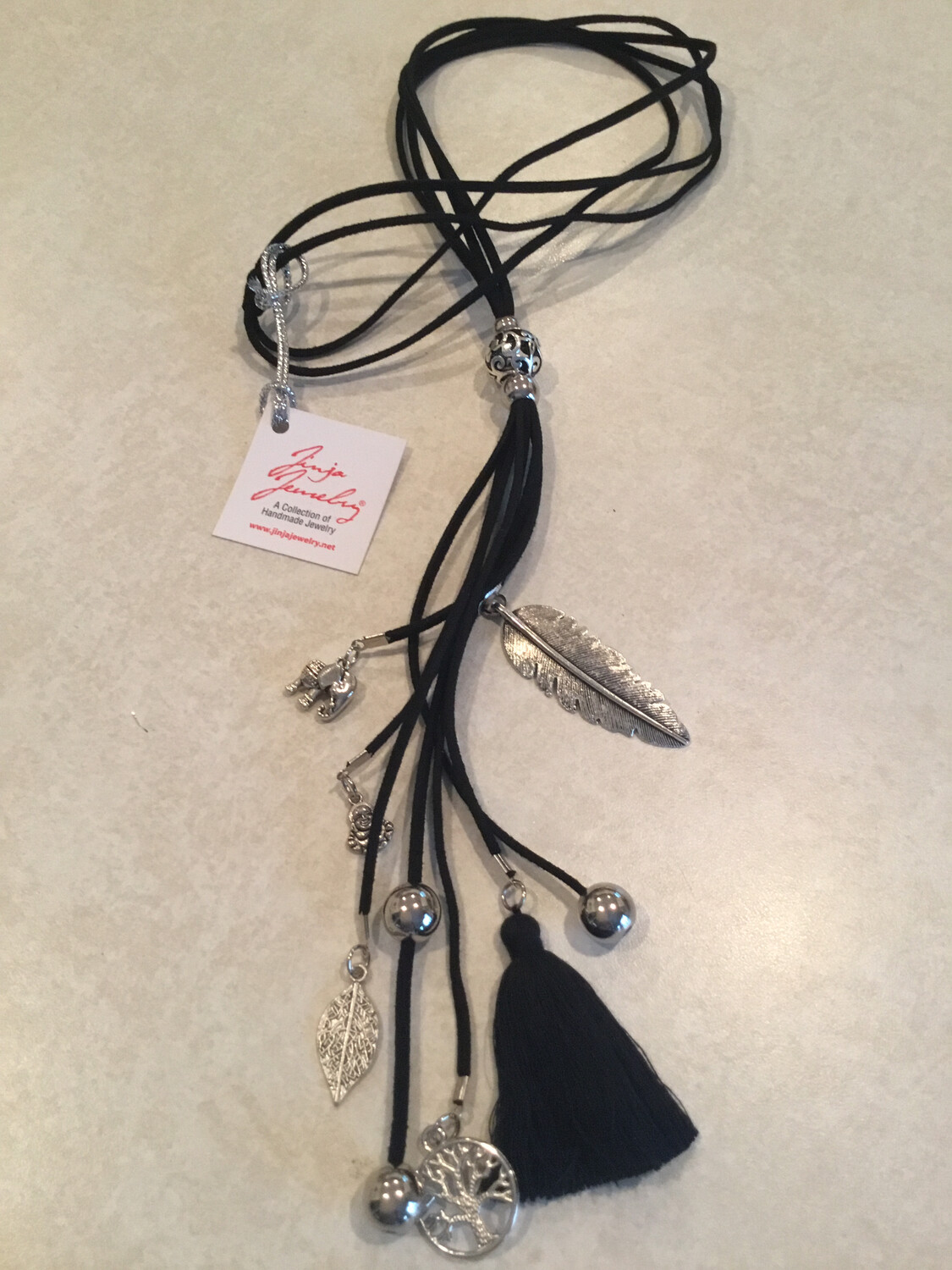 Boho Long Necklace Charms And Tassels