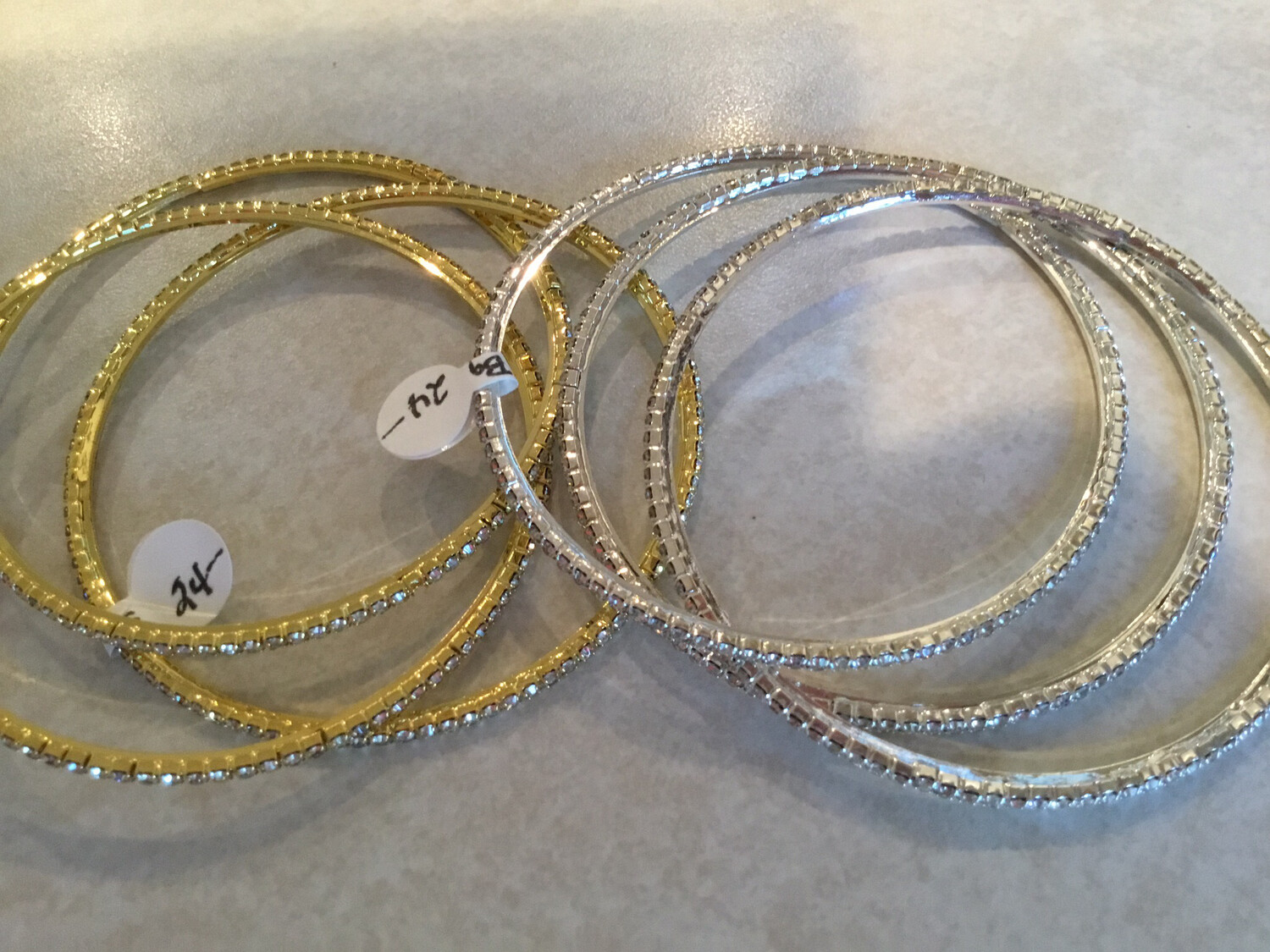 Three Bangle Set In Gold Or Silver