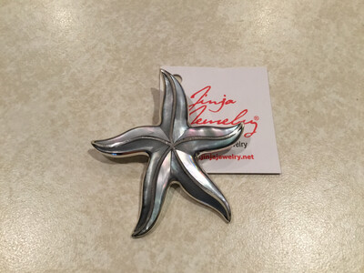 Sterling Silver Handmade Abalone Starfish Pemdant