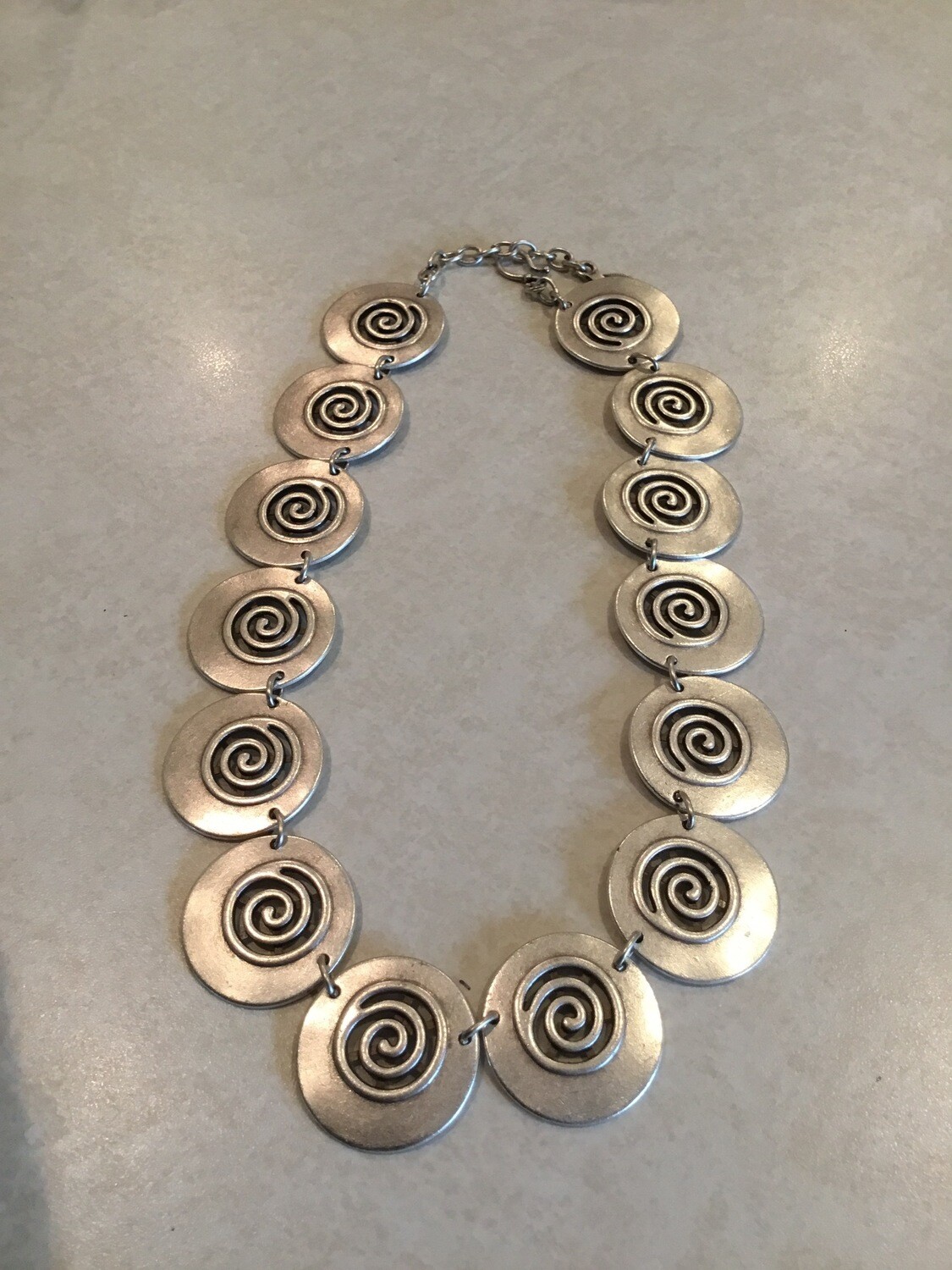 Pewter With Black Leather And Man In Maze Designer Beads