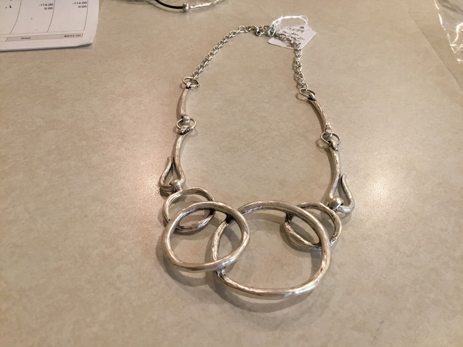 Pewter Circle Necklace