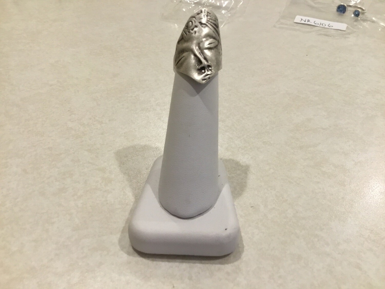 Handmade Pewter Art Inspired Face Ring