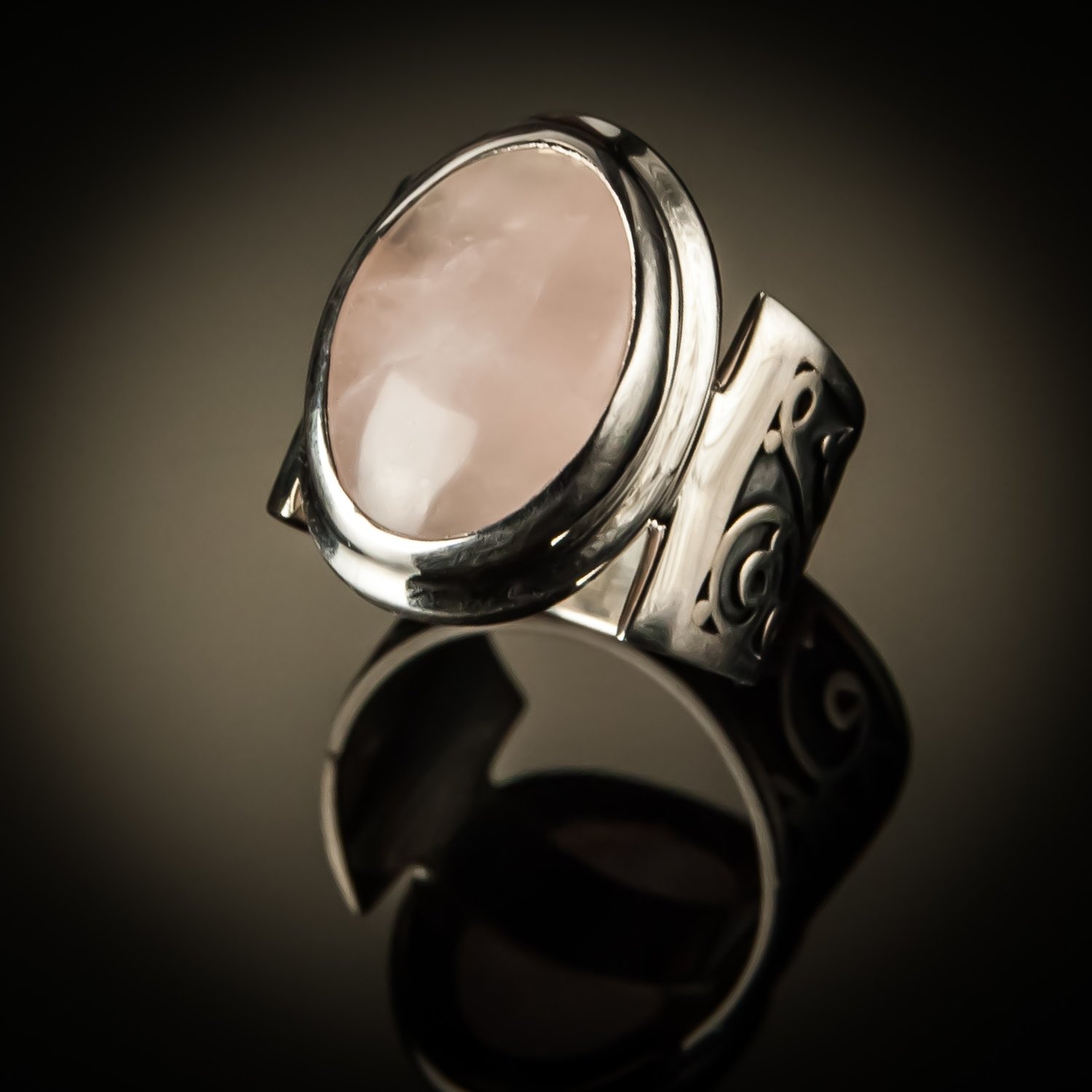 Vintage Gemstone Sterling Silver Unisex Ring