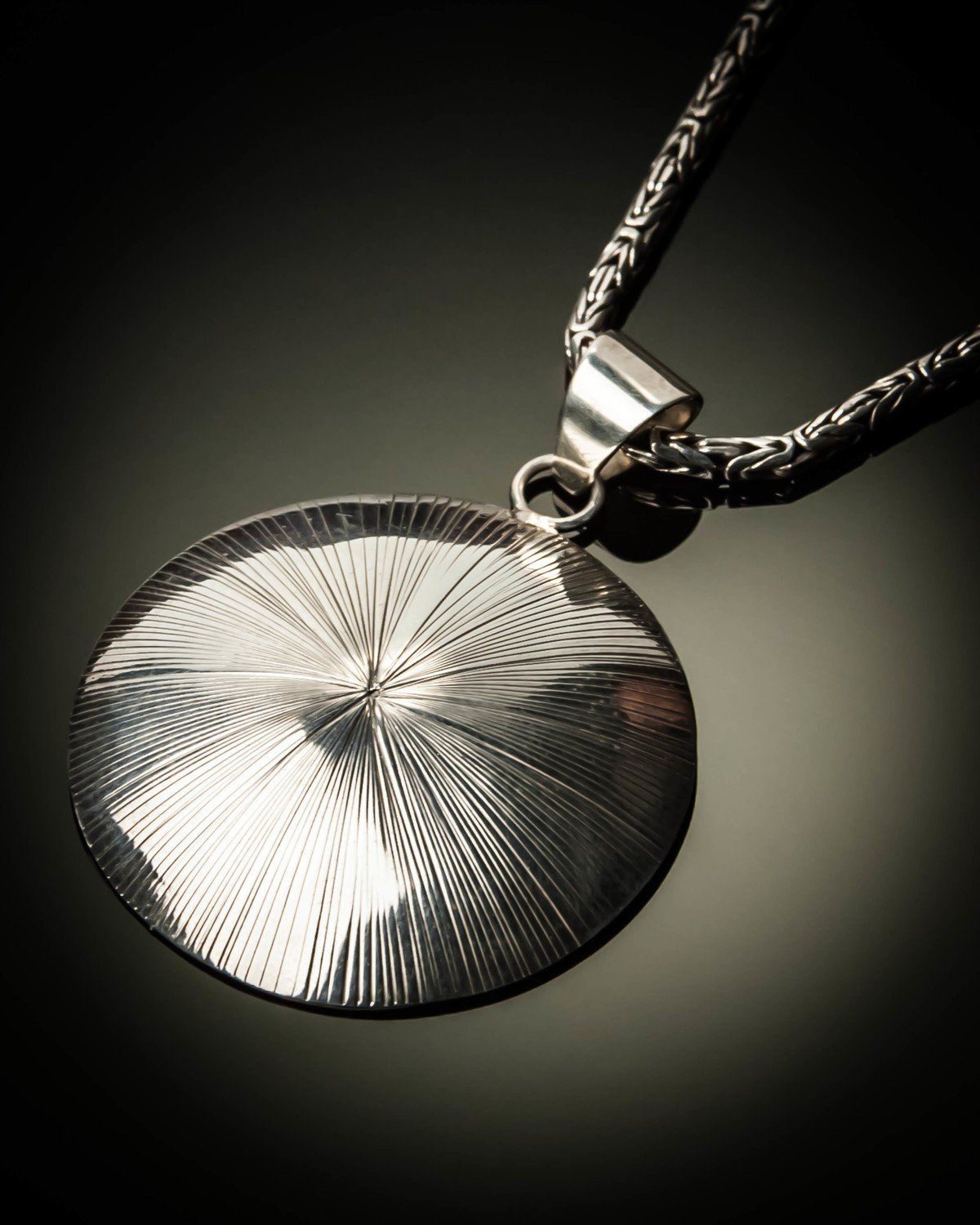 Sunburst Sterling Silver Pendant