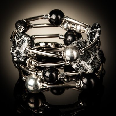 Black Coral Twist Bracelet