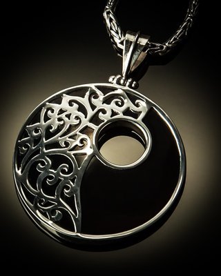 Black Shell Sterling Silver Overlay Design