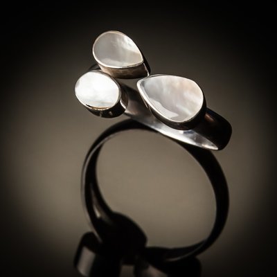 Sterling Silver 3pc Mother of Pearl Ring