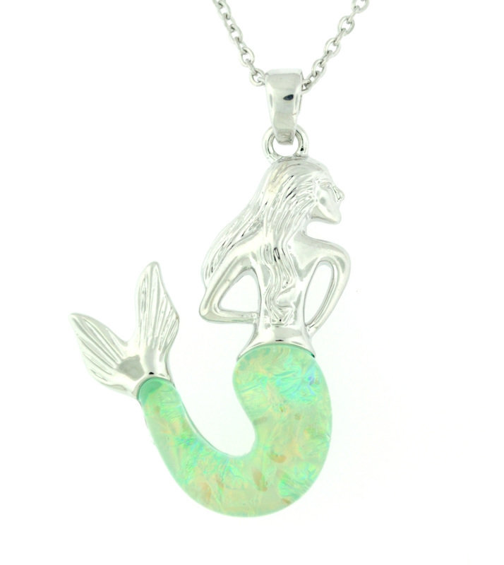 Light Blue Mermaid Necklace