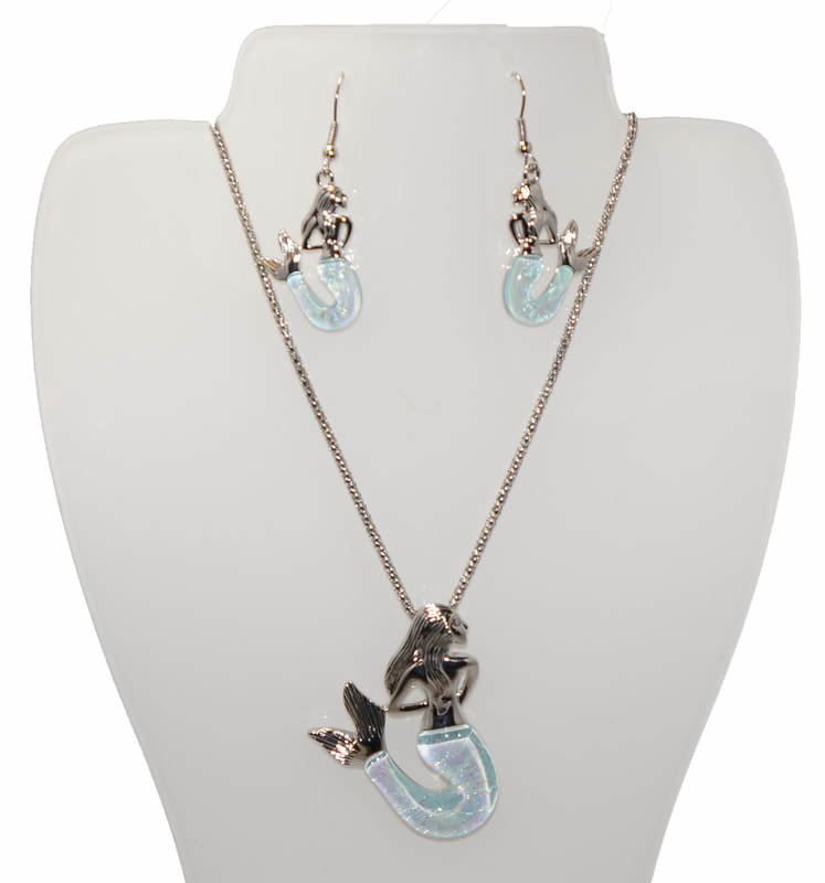 Mermaid Necklace and Earring Set