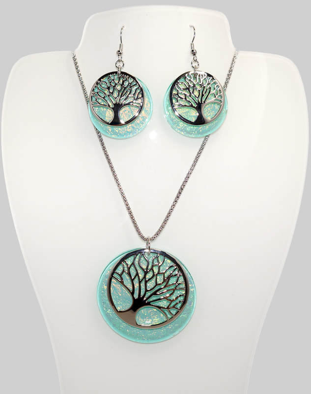 Tree of Life Necklace and Earrings Set