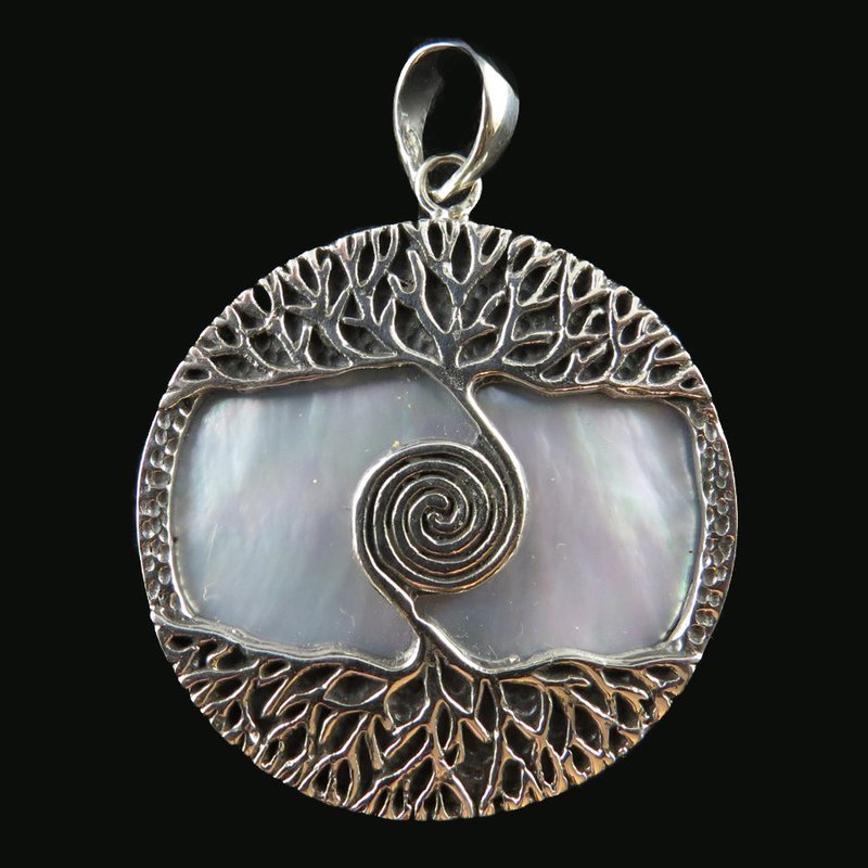 Mother of Pearl Tree of Life Pendant