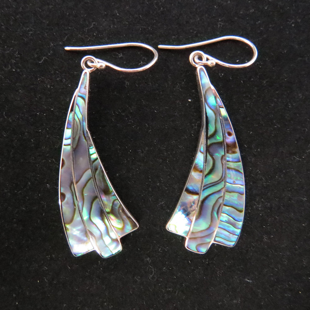 Abalone Sterling Silver Earrings