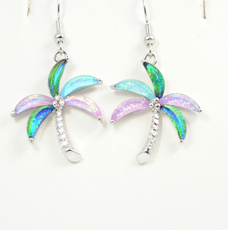 Palm Tree Multi-Color Earrings