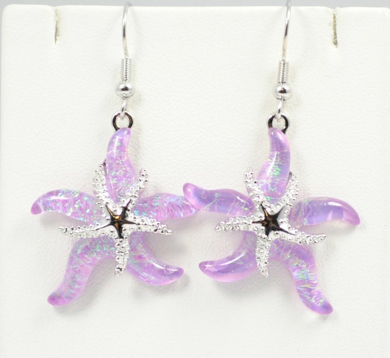 Starfish Beach Pink Earrings