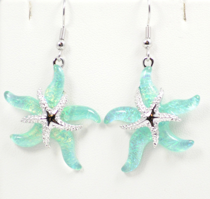 Starfish Ocean Light Blue Earrings
