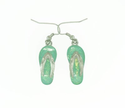 Flip/Flop Light Ocean Blue Earrings