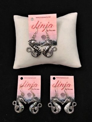 Sterling Silver Seahorse Earrings