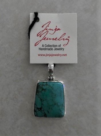 Turquoise Natural Blue Square Pendant