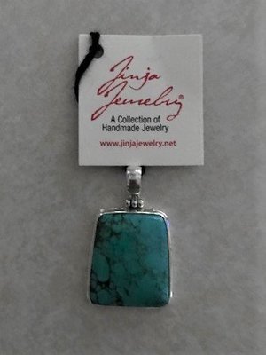 Turquoise Natural Blue Square Pendant