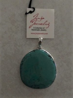 Turquoise Round Natural Blue Ex-large Pendant